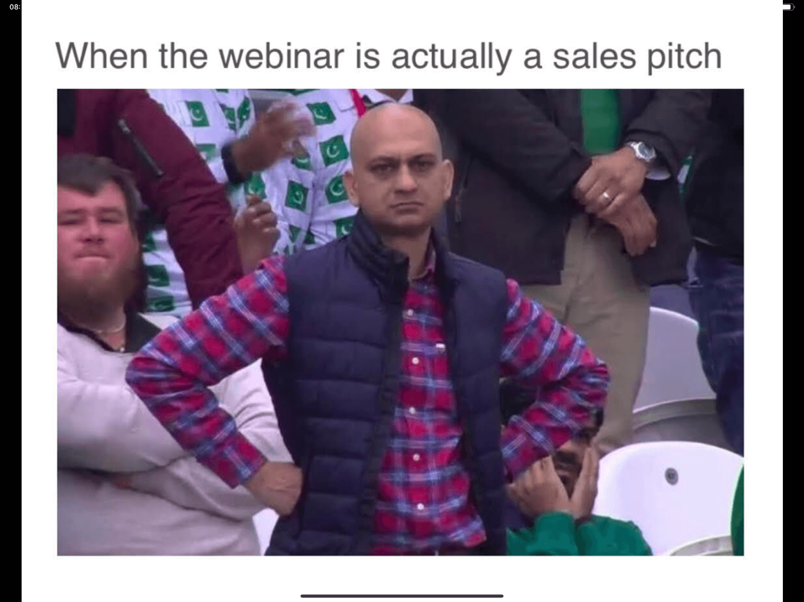 Webinar als Sales Pitch (Meme)