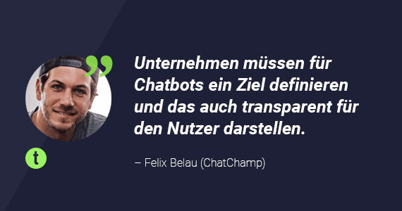 Felix Belau (ChatChamp) über Ziele von Chatbots